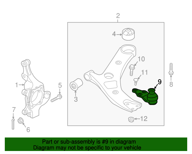 GENUINE Lower Ball Joint for 2015-2021 Kia Sedona 54530A9000