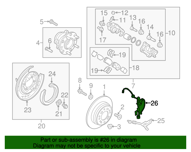 GENUINE ABS Wheel Speed Sensor REAR RIGHT for 2017-2020 Kia Optima 59930A8000