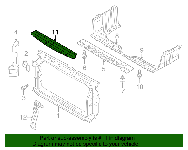 GENUINE Radiator Support Upper &amp; RIGHT Guides for 2012-2017 Hyundai Accent