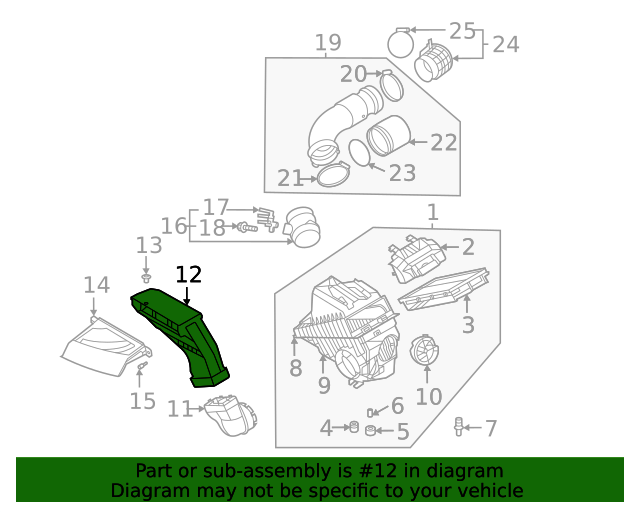 GENUINE Air Intake Duct for Hyundai Santa Cruz 22-23 Santa Fe 21-23 28210P2000