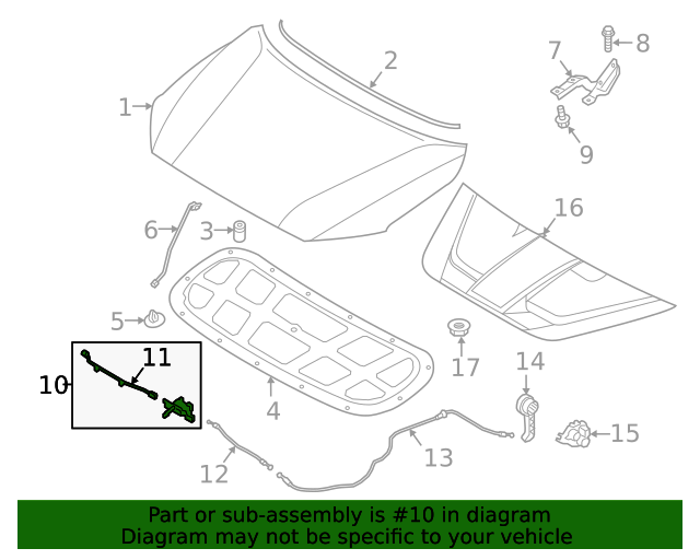 GENUINE Hood Lock Latch for 2018-2023 Hyundai Kona 81130J9000