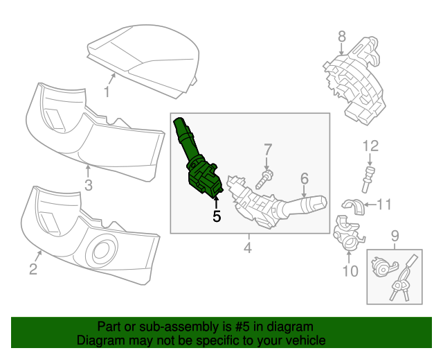 GENUINE Wiper &amp; Washer Switch for 13-17 Elantra GT 12-17 Veloster 934202V050