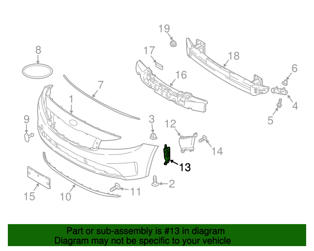 GENUINE Air Duct Curtain LEFT DRIVER Side for 17-18 Kia Forte5 2.0L 86567A7800