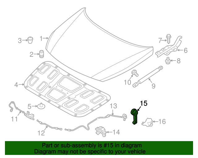 GENUINE Hood Release Handle &amp; Base HYUNDAI KIA 11-23 811803S000 811812B000RY