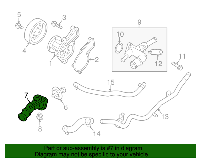 GENUINE Coolant Water Inlet for 2017-2021 Tucson Forte5 Soul 25631-2E100