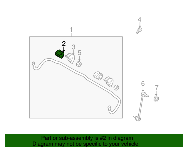 GENUINE Stabilizer Bar Bushing for 2010-2013 Kia Soul 548132K100 Without Sport