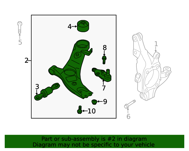 GENUINE Front Lower Control Arm RIGHT Side Hyundai Santa Fe 2021-2023 54501S1AA0