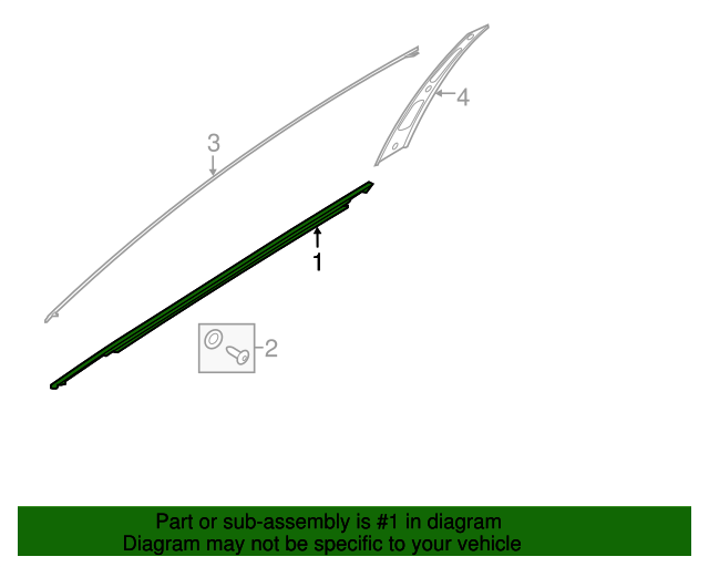GENUINE Front Door Window Belt Molding RIGHT for 2015-2019 Sonata 82220C1000