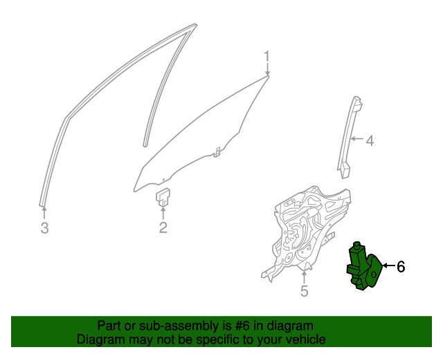 GENUINE Power Window Motor RIGHT W/O AUTO UP &amp; DOWN for 10-15 Hyundai Tucson