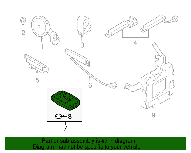 GENUINE FOB Smart Key &amp; Insert Key for 2017-2022 GENESIS G90 95440D2000NNB