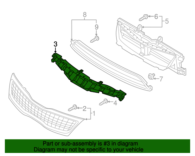 GENUINE Front Bumper Grille Upper Cover for 2014-2015 Kia Optima 865752T500