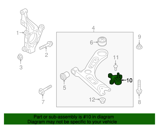 GENUINE Lower Ball Joint LEFT DRIVER Side for Sonata 15-17 Tucson 16-21 54530C1000