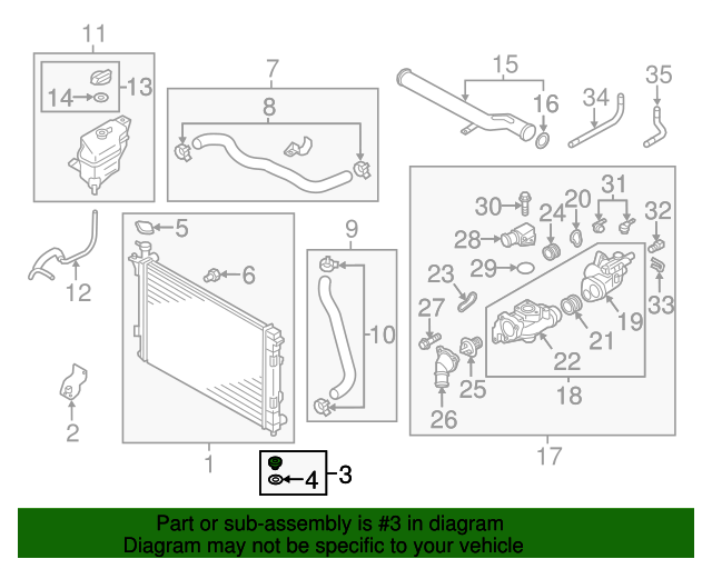 GENUINE Radiator MTG Lower Insulator Bushing for 10-20 Hyundai Kia 253362P000