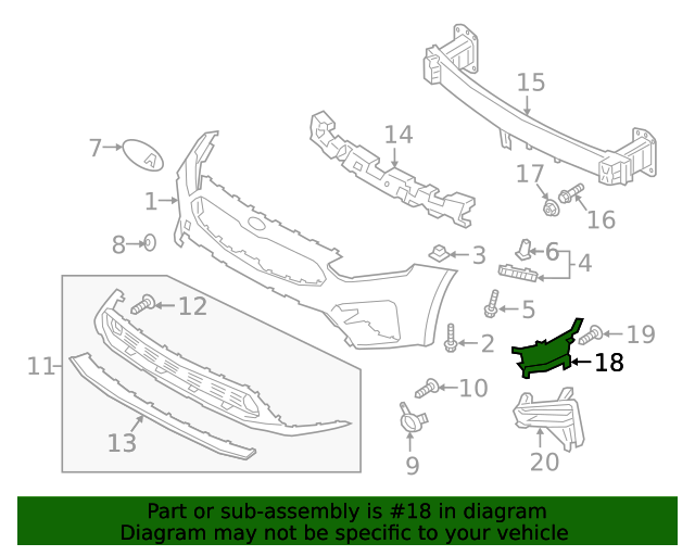 GENUINE Kia Forte 19-21 for Front Bumper Air Duct Curtain RIGHT 86542M6000