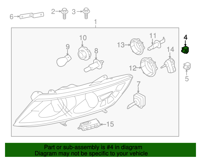GENUINE Headlight Lamp Mount Clip Retainer for 2011-2015 Kia Optima 921912T100