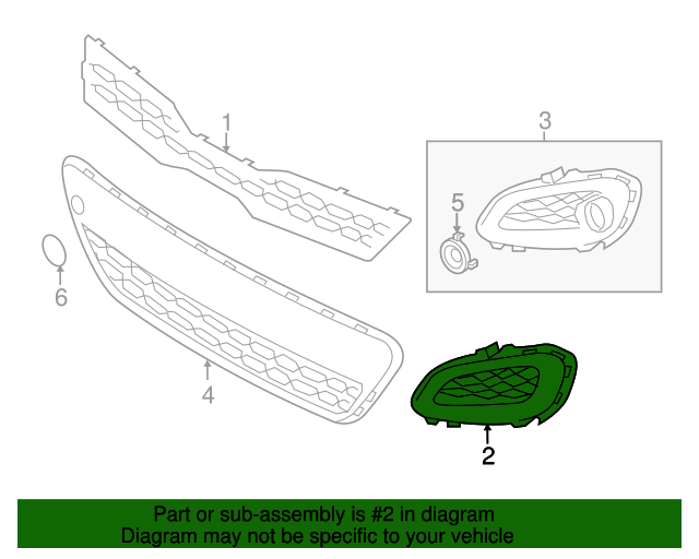 GENUINE Front Fog Lamp Cover LEFT for 12-15 Kia Rio Hatchback 5DR 865231W200