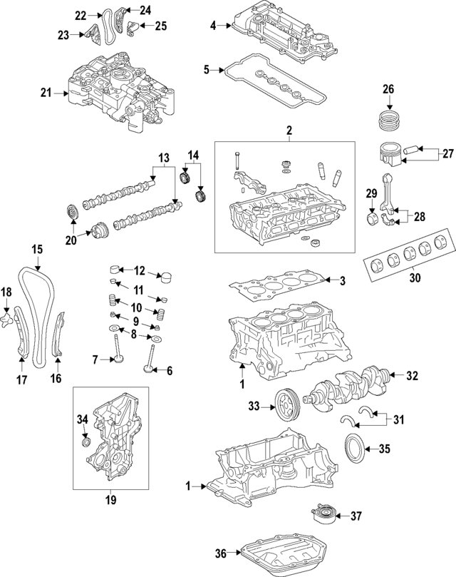 GENUINE Intake &amp; Exhaust CVVT Timing Gears for 15-22 Genesis Hyundai Kia 2.0 2.4