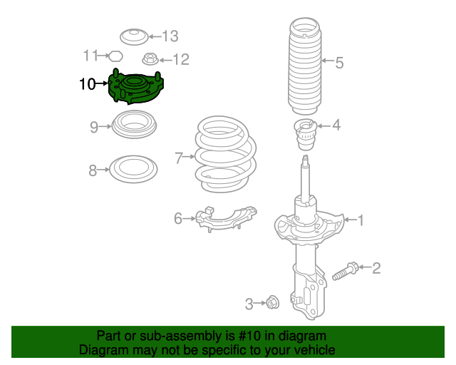 GENUINE Front Suspension Strut Mount for 2017-2021 Hyundai Elantra Ioniq