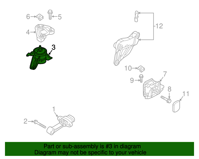 GENUINE Engine Mount RIGHT RH for 15-17 Sonata 16-18 Optima 2.4L 21810C1020