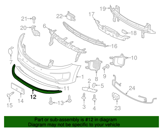 GENUINE Front Bumper Lower Lip Spoiler for 2015-2018 Kia Sedona 86525A9000