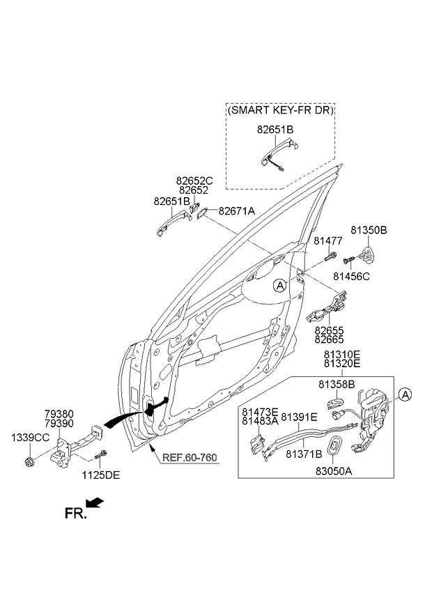 GENUINE Front Door Lock Actuator RIGHT RH for 2011-2013 Kia Optima 813202T000