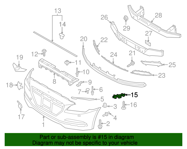OEM Front Bumper Side Bracket RIGHT PASSENGER for 17-20 GENESIS G80 86514B1500