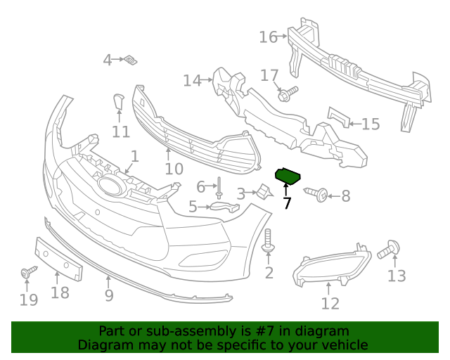GENUINE Front Bumper Bracket LEFT &amp; RIGHT for 12-17 Hyundai Veloster 865142V000
