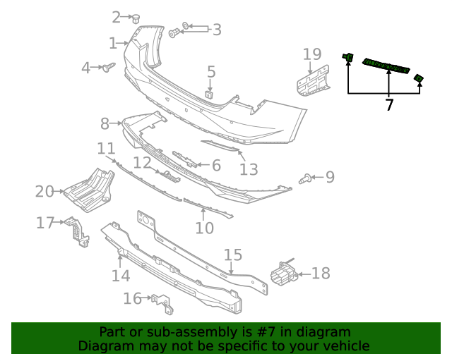 GENUINE Rear Bumper Side Bracket LEFT LH for 21-23 Hyundai Elantra 86651AA000