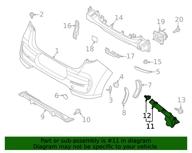 GENUINE Rear Bumper Side Brackets LEFT &amp; RIGHT for 20-23 Kia Soul 86652K0000