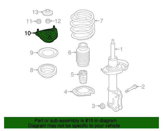 GENUINE 2X Strut Mount Upper Insulators for 2014-2019 Kia Soul / EV 54610B2000