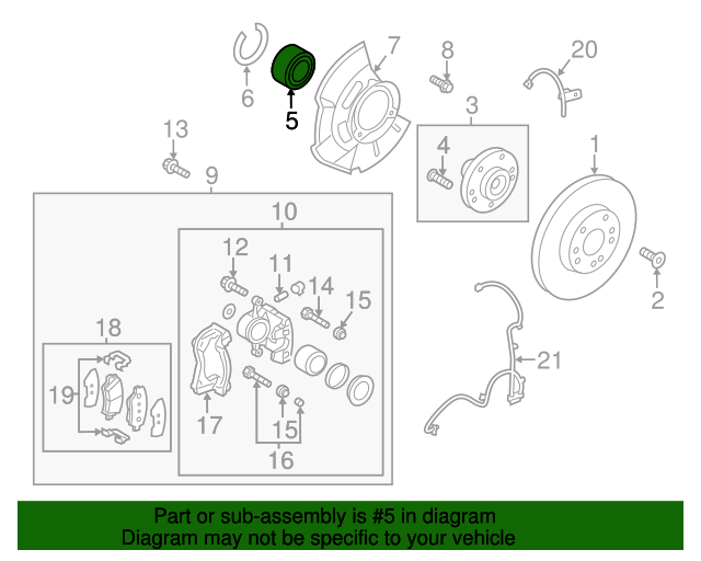 OEM 2X Front Wheel Hub Bearings for 07-19 Elantra Veloster Forte Soul 517200Q000
