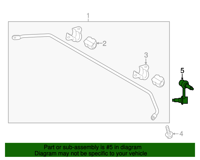 OEM Rear Stabilizer Link RIGHT for 2015-2020 Sonata Cadenza Optima 55540C1100