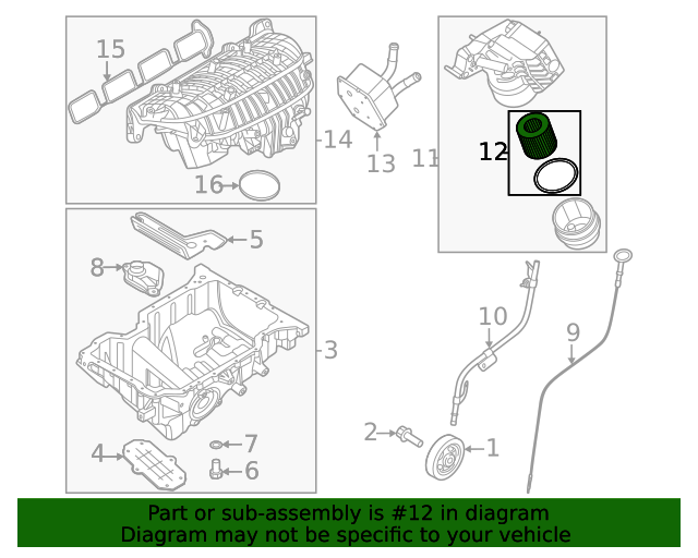 thumbnail image 2 of New Engine Oil Filter For 2021-2024 Kia Genesis GV70 G80 GV80 3.5L - 26320-3N000 2 of 4