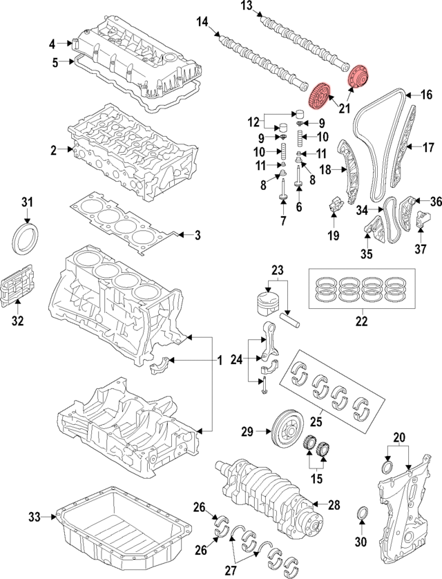 GENUINE VVT Timing Actuator Intake for 16-21 Kia Optima Sportage 243502GGB1