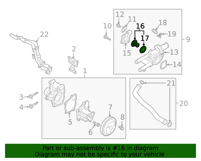 GENUINE Coolant Thermostat for 2015-2022 Hyundai Kia 2.4L Check Compatibility