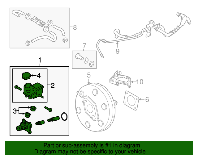 GENUINE Brake Master Cylinder for 2015-2019 Sonata 2016-2020 Optima 58510C1200
