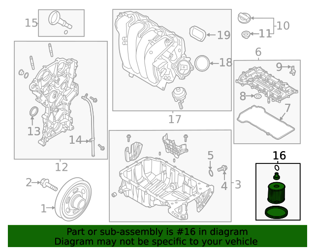 GENUINE Oil Filter Kit 10PACK for 2021-2023 Hyundai Elantra Kona Sonata 2.0L