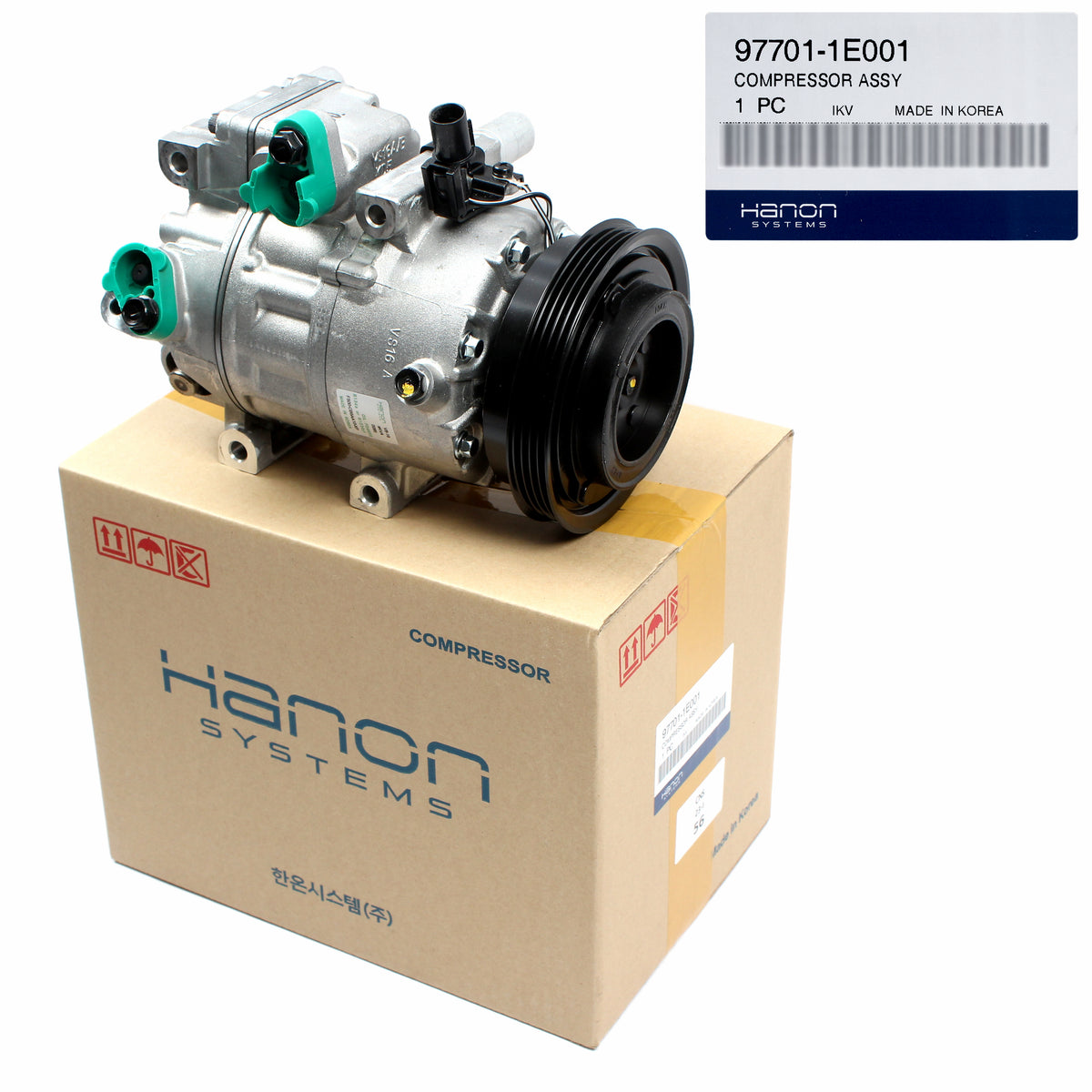 OEM A/C Compressor w/ Clutch VS16 for 2006-2011 Hyundai Accent 97701-1E001