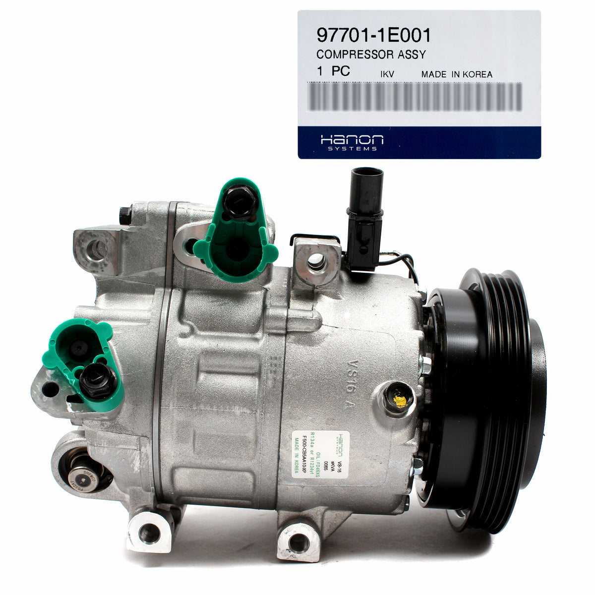 OEM A/C Compressor w/ Clutch VS16 for 2006-2011 Hyundai Accent 97701-1E001