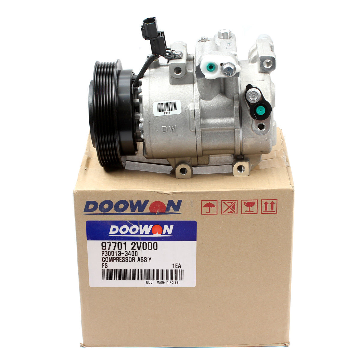 OEM AC Compressor W/ Clutch for 2012-2017 Hyundai Veloster 977012V000