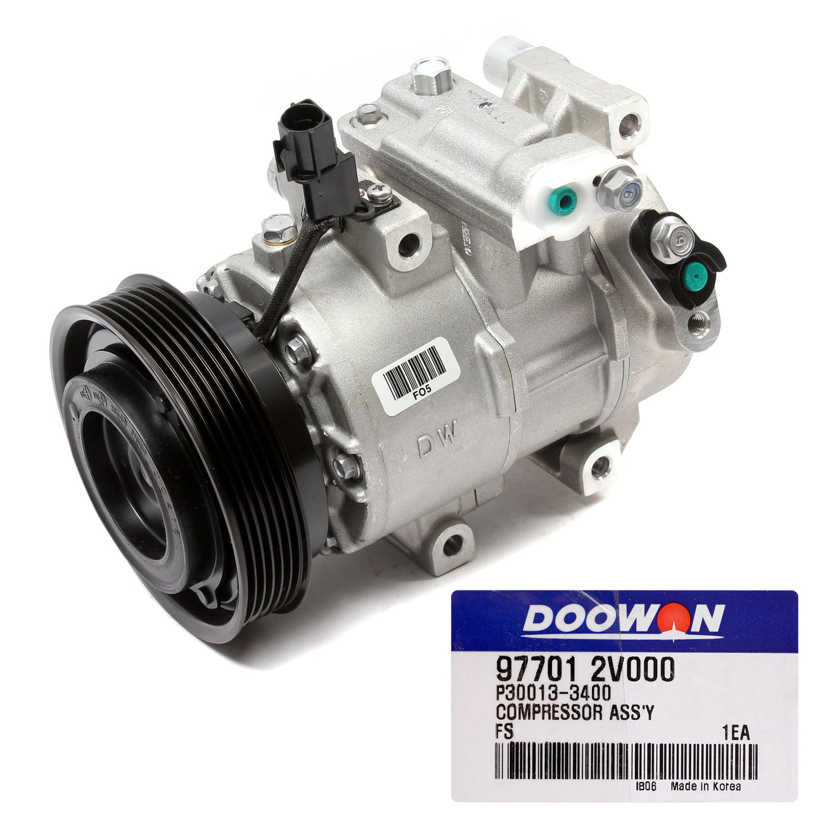 OEM AC Compressor W/ Clutch for 2012-2017 Hyundai Veloster 977012V000