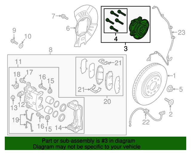 GENUINE Front Wheel Hubs &amp; Bearings 2PCS for 2015-2021 Kia Sedona 51750A9000