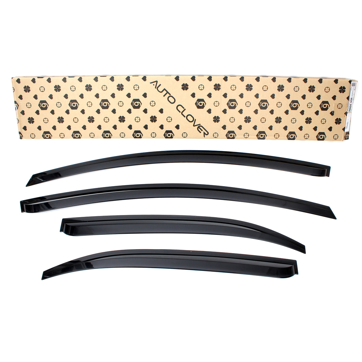 Smoked Window Sun Vent Visor Rain Guards 4pcs for 2012-2017 Kia Rio Hatchback