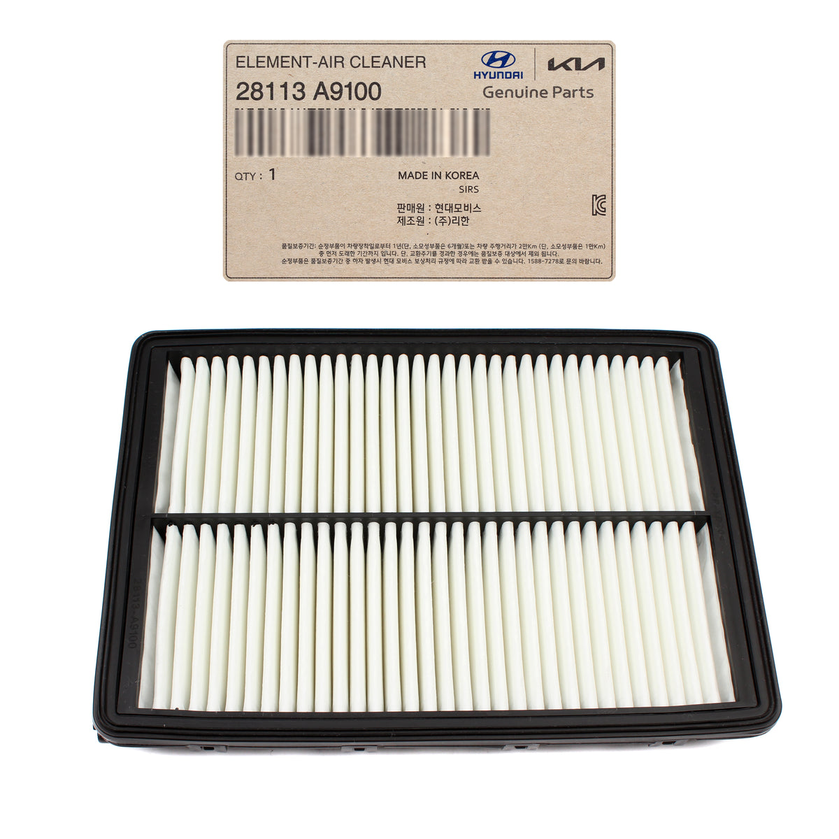 GENUINE Air Filter for 15-20 Sedona 16-20 Sorento 20-21 Telluride 28113A9100