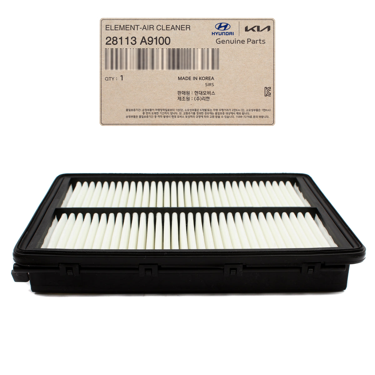 GENUINE Air Filter for 15-20 Sedona 16-20 Sorento 20-21 Telluride 28113A9100