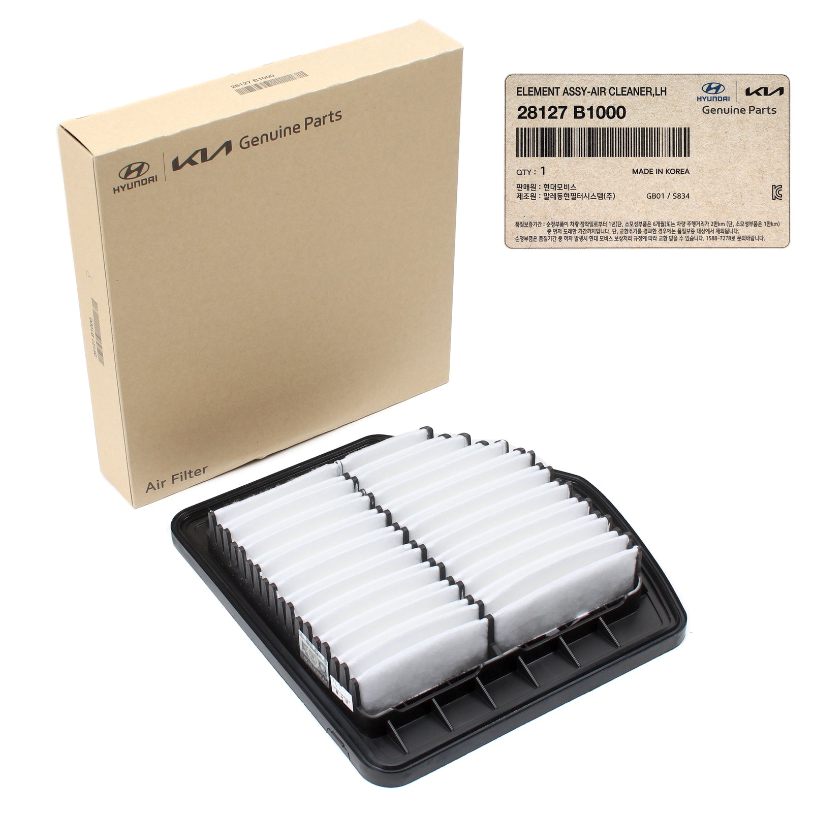 GENUINE Air Cleaner Filter LEFT for 2015-2022 G80 G90 Genesis K900 28127B1000