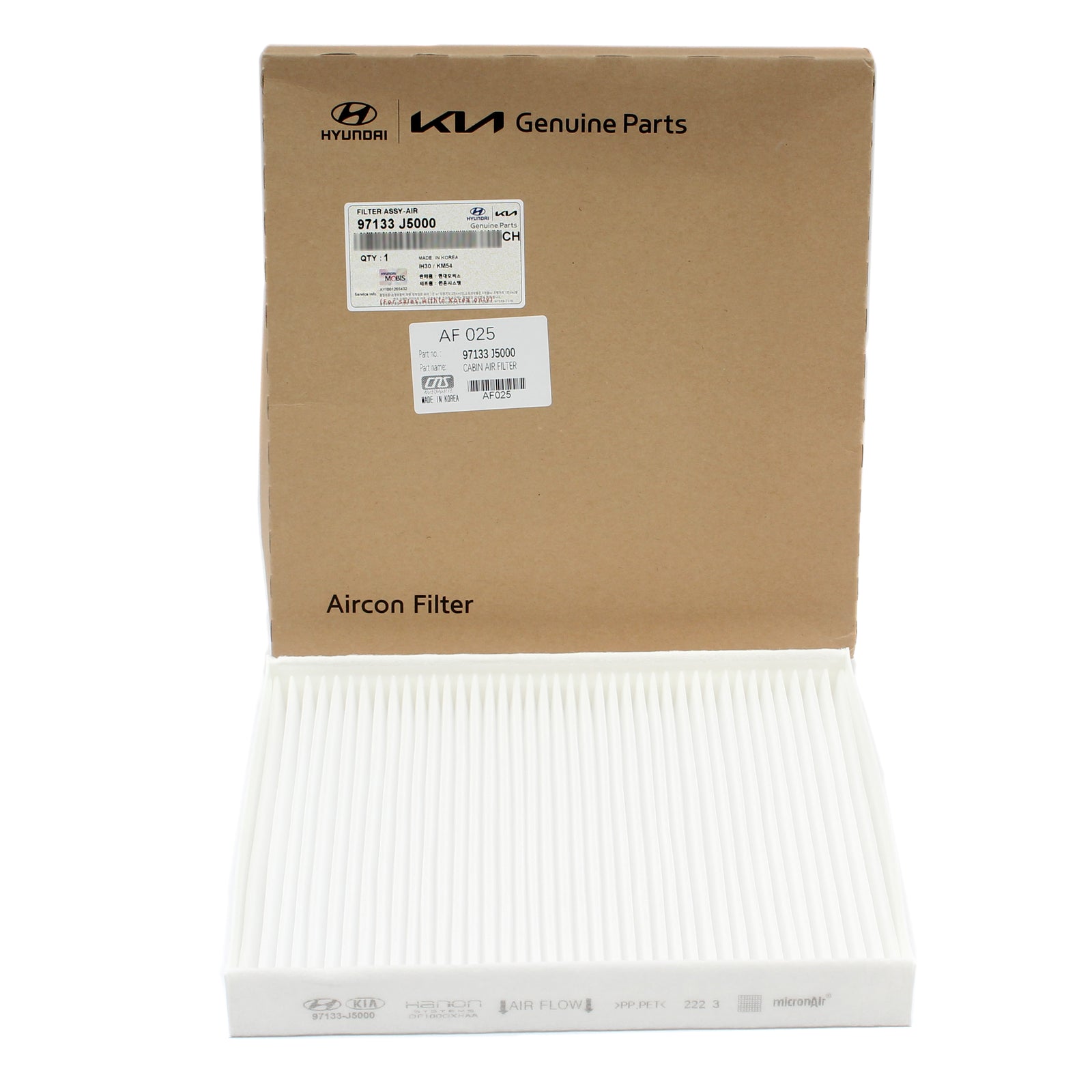 GENUINE AC Cabin Air Filter for 2009-2024 GENESIS HYUNDAI KIA 97133J5000