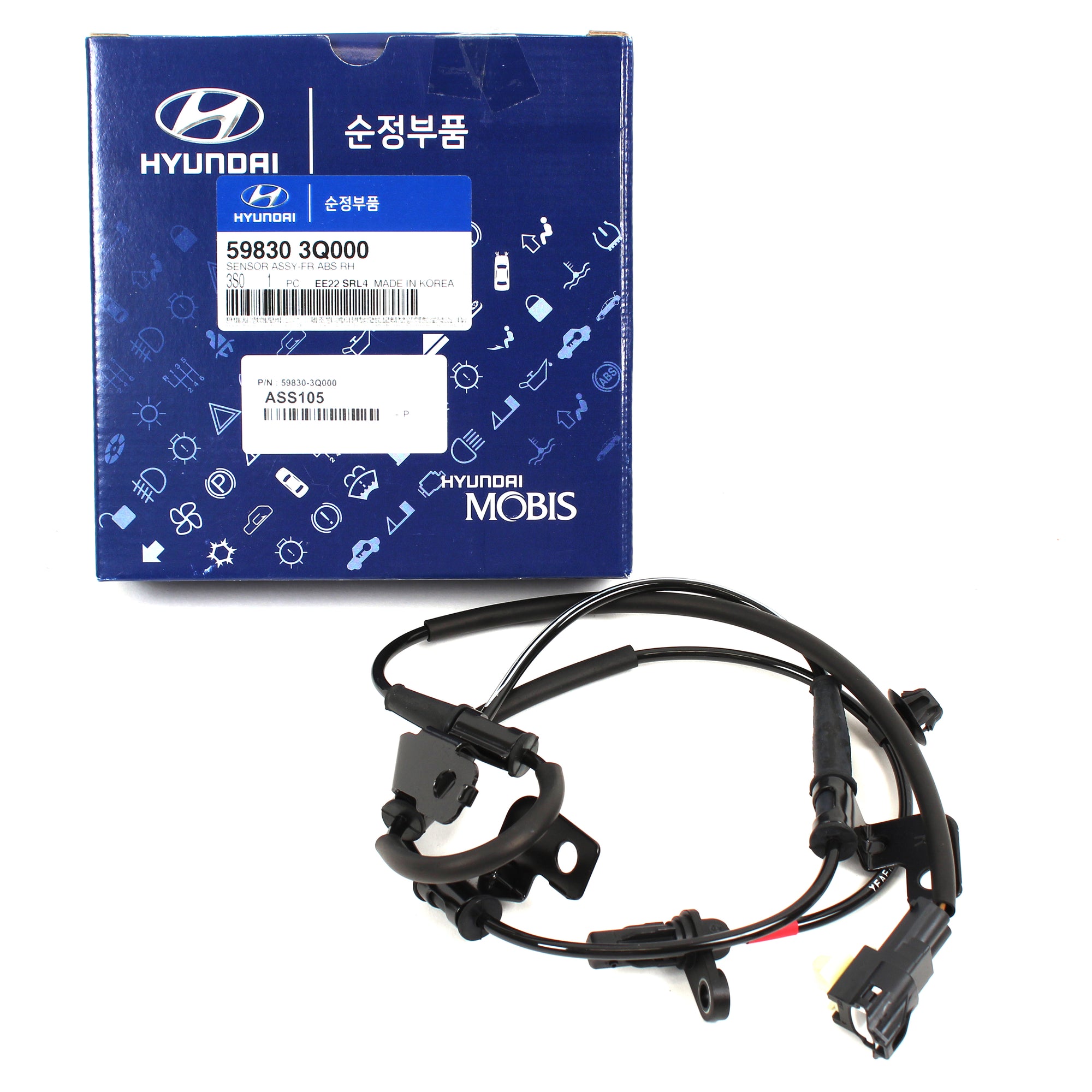 GENUINE ABS Speed Sensor FRONT PASSENGER for 11-15 Hyundai Sonata 59830-3Q000