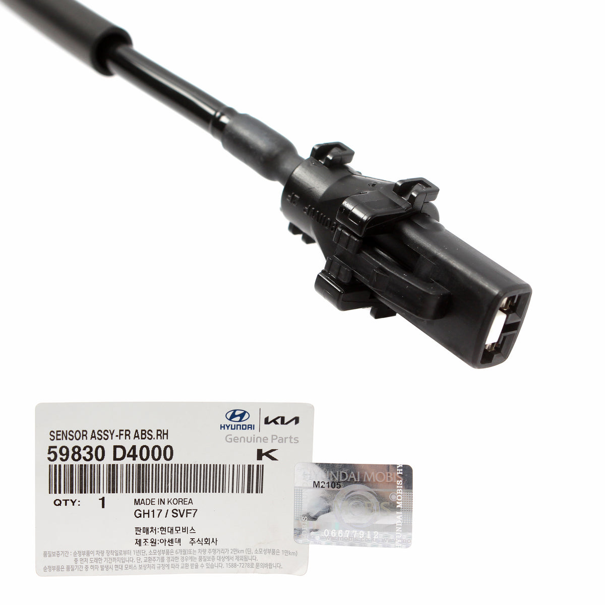 GENUINE ABS Wheel Speed Sensor FRONT RIGHT for 2016-2020 Kia Optima 59830D4000