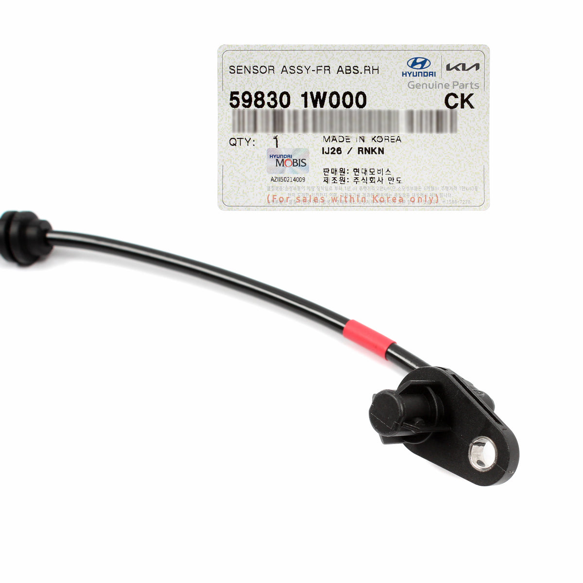 GENUINE ABS Wheel Speed Sensor FRONT RIGHT for 2012-2017 Kia Rio 598301W000